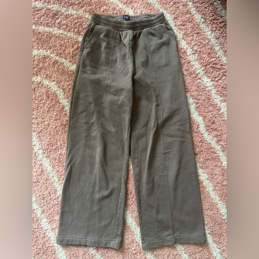 GAP Wide Leg Vintagesoft Tan Sweatpants